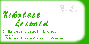 nikolett leipold business card